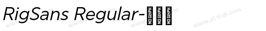 RigSans Regular字体转换 RigSans Regular字体转换